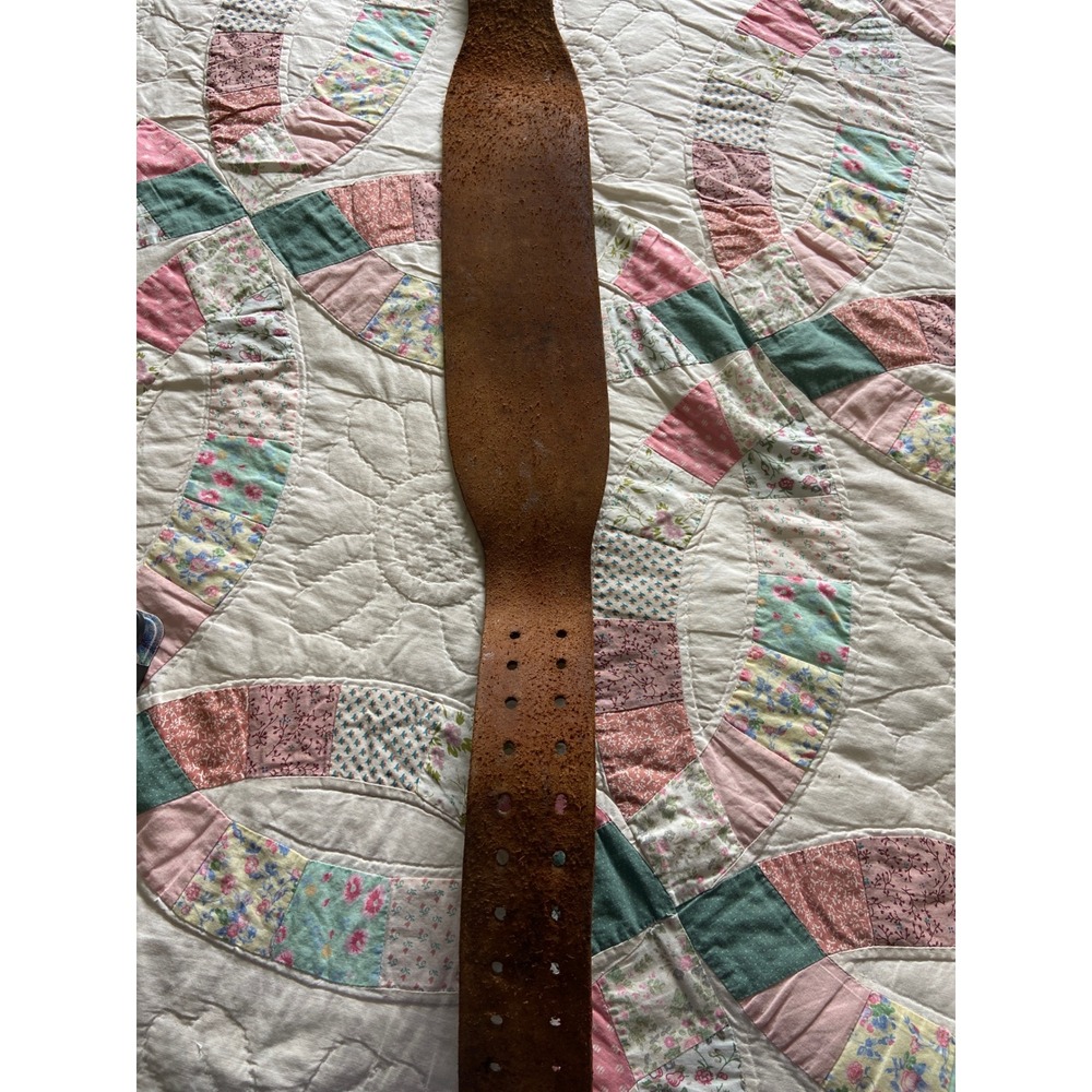 Bollinger Brown Leather Weightlifting Belt Double Prong Buckle Size 32-36 Mexico - Picture 6 of 9